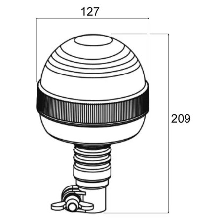 FARO ROTATIVO LED 12/24V R65