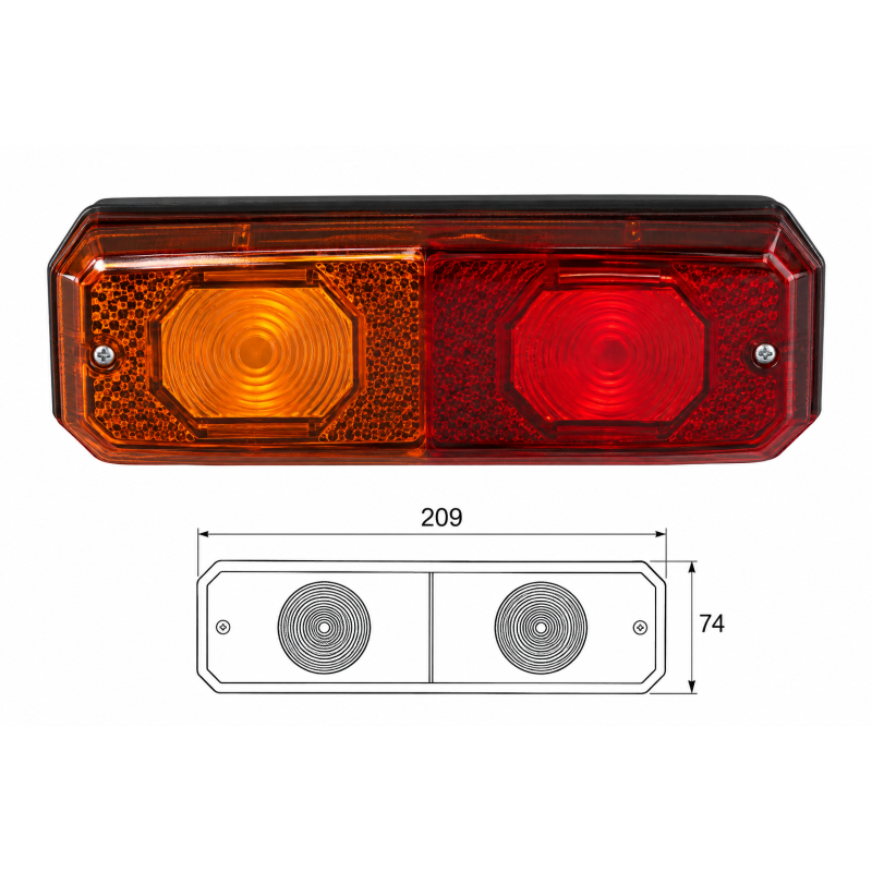 LUZ 3 FUNCIONES LED 200x70x60