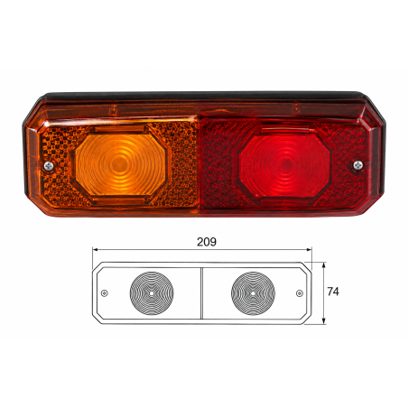 LUZ 3 FUNCIONES LED 200x70x60