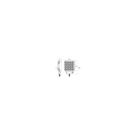 LUZ LED CUADRADA 12/24V 25W